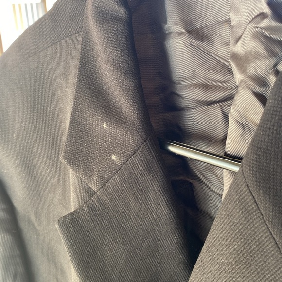 CHARLES JOURDAN PARIS SUIT JACKET BLACK SIZE 44 SHORT 100% WORSTED WOOL🖤🧥 - Picture 4 of 6